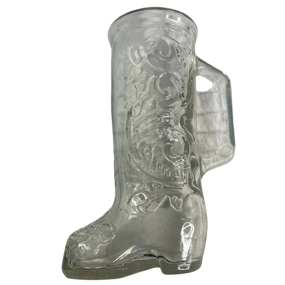 UNBRANDED Cowgirl Cowboy Boot Country‎ Drinking Glass Clear Cute Novelty